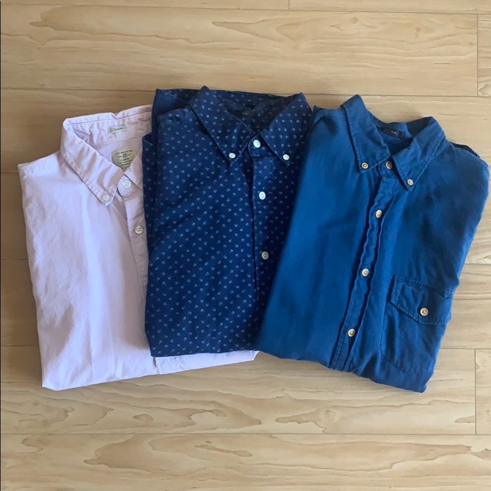 Lot of 3 J. Crew Button Down Shirts